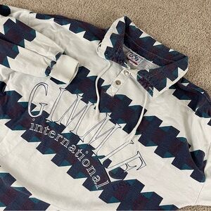 Vintage Rugby Shirt Men’s Medium 90s Striped Grunge Streetwear Pullover USA